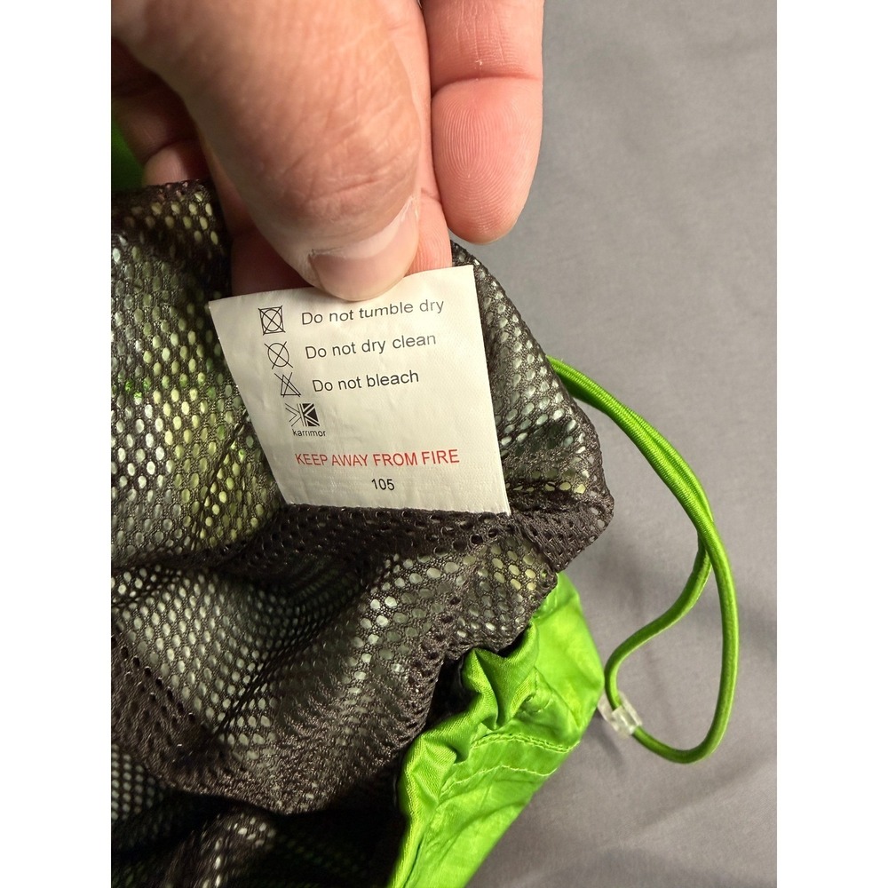 Karrimor Weathertite Outdoor Jacket Mens Lime Green Waterproof Shell 442058, L - Picture 9 of 14